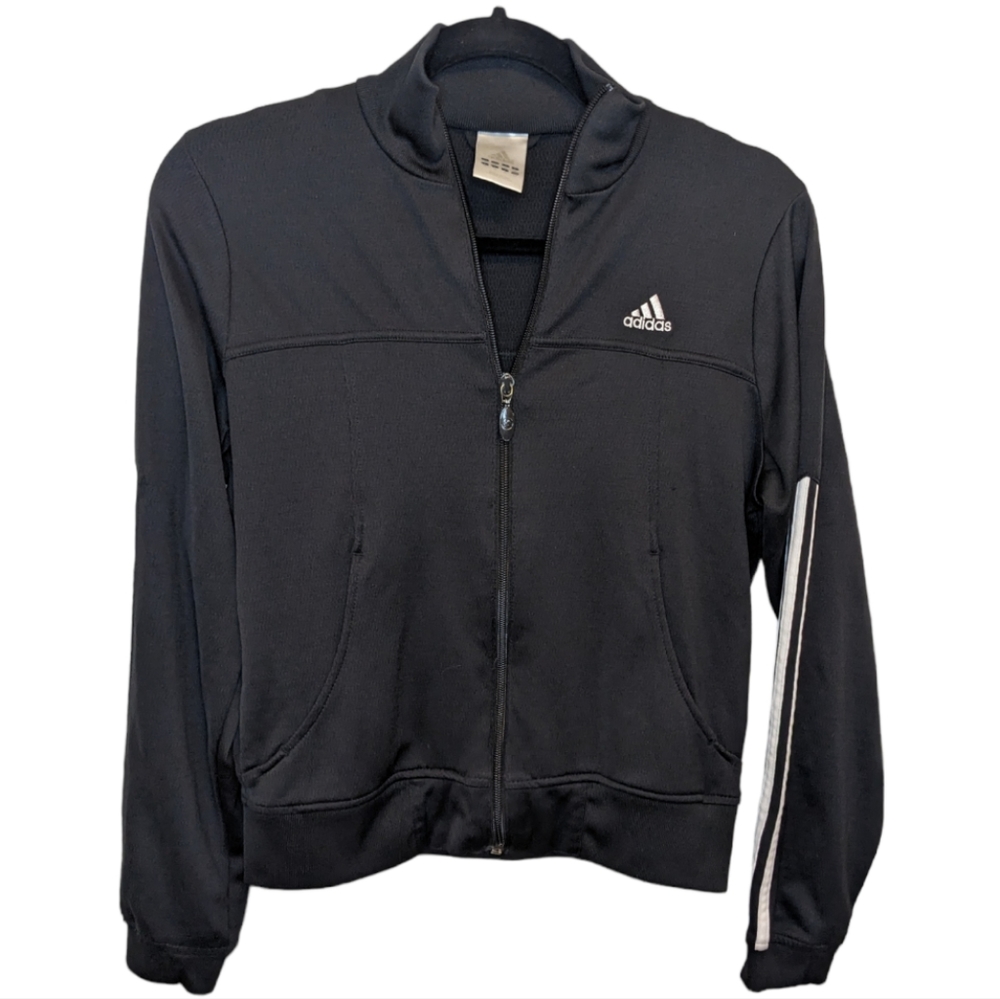 Adidas Black Athletic Jacket Size S 🖤⚡